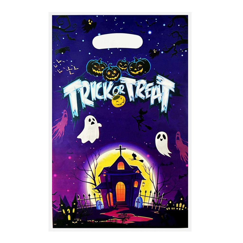 Ghostly Halloween Gift Bags - Skull Trick-or-Treat Party Decorations