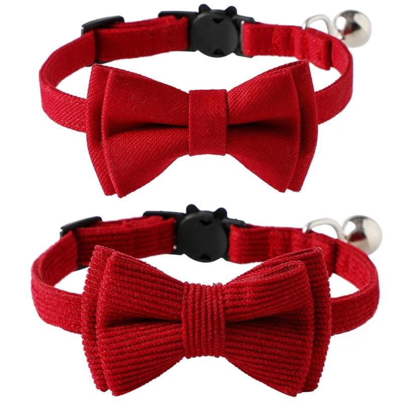 Adjustable Cats Bowtie Collar Pet Costume Break-away Necktie for Small Dogs Cats