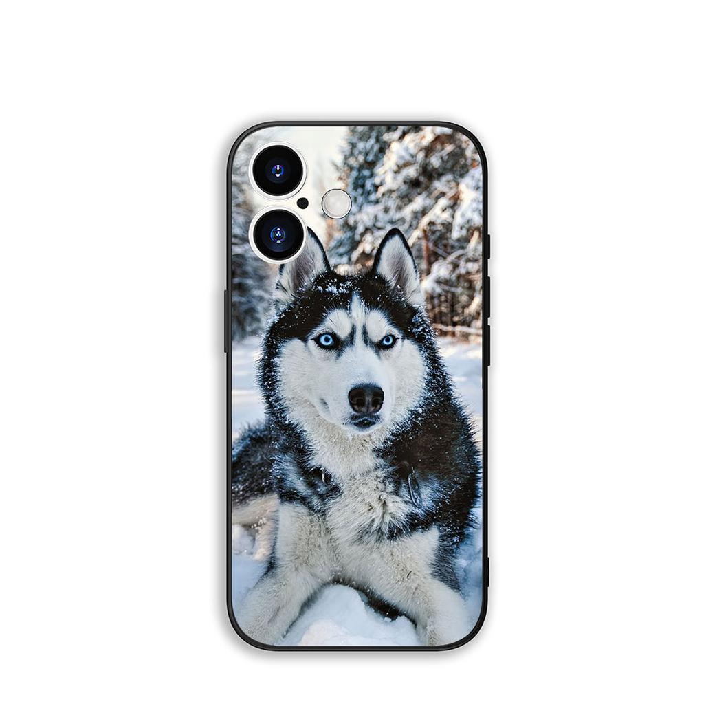 Phone Cover Lovely Husky Dog Funny Casing for Apple iPhone 16 15 14 Plus 13 12 Mini 17 Pro Max + ProMax 16E Air 15+ Case