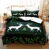 Christmas Duvet Cover Set 200x200 Green King Quilt Cover 3D Bedding Sets 3PCS 2PCS Single Double Bed Twin Full Size Thin Fabric