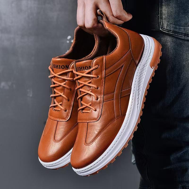British business men's shoes new casual shoes low-top PU surface shoes sports men's shoes