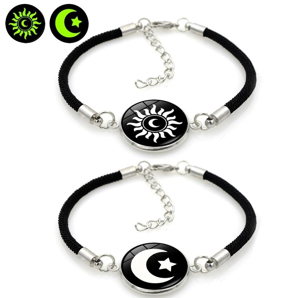 

Adjustable Braided Bracelet Luminous Hand Chain New Couple Bracelets Couple Jewelry Gift чёрный