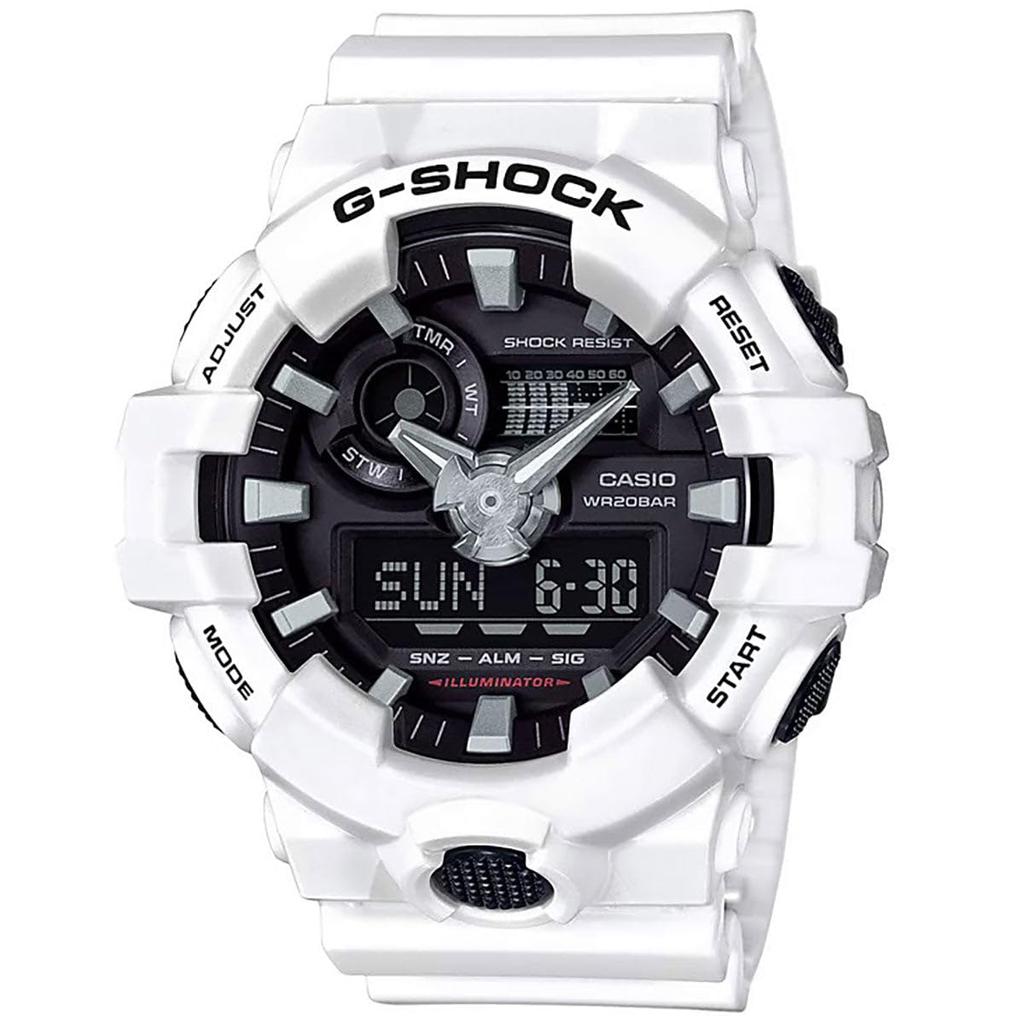 Casio Quarz-Kunstharz-Freizeituhr, Einheitsgröße, weiß, Herren, „G SHOCK“