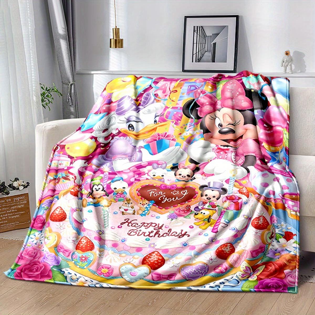 

1pc Minnie Daisy Printing Blanket for All Season, Cartoon Blanket, Office Blanket, Lunch Rest Blanket, Camping Talk, Car Blanket 130cmx150cm