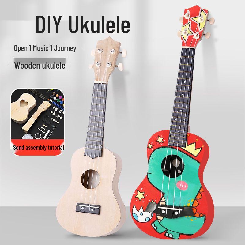 DIY Ukulele Craft Kit: Beginner-Friendly Handmade Small Guitar for Kids