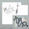 For Mercedes M271 W204 C180 C200 E200 SLK Oil Filter Housing Gasket / Radiator Oil Cooler Gasket Kits OE: 2711840280