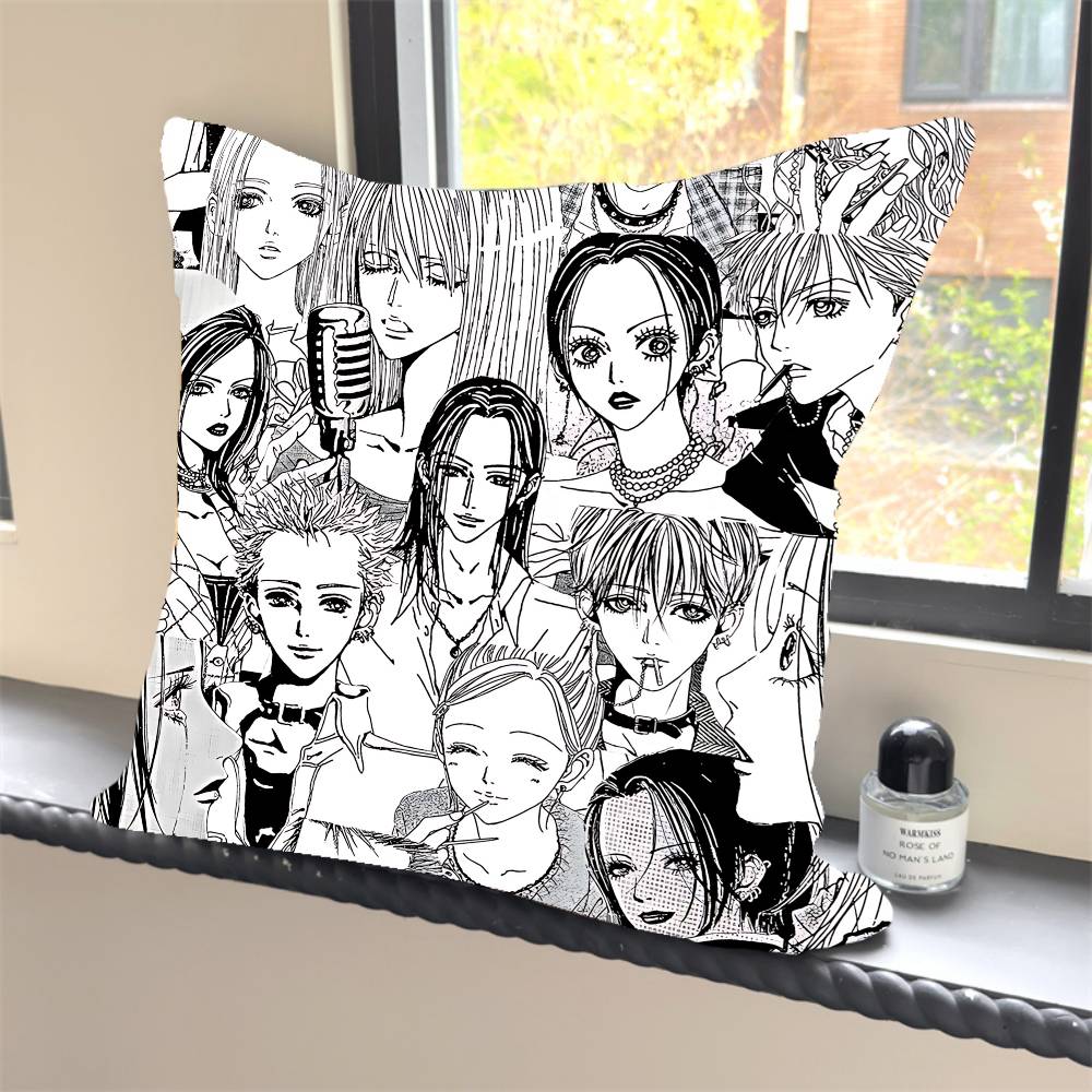 1PC Anime Cool Nana Osak Pillow Case Square  Bedroom Sofa Leisure Comfort Cushion Car Home Decoration Pillowcase 40x40