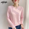 MJ STYLE Women's Pure Cotton Long Sleeve T-Shirt