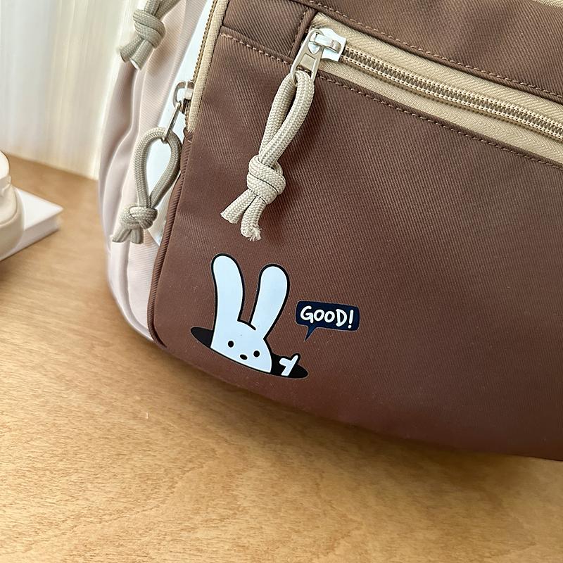 Color Block Student Schoolbag Women's Large Capacity Backpack