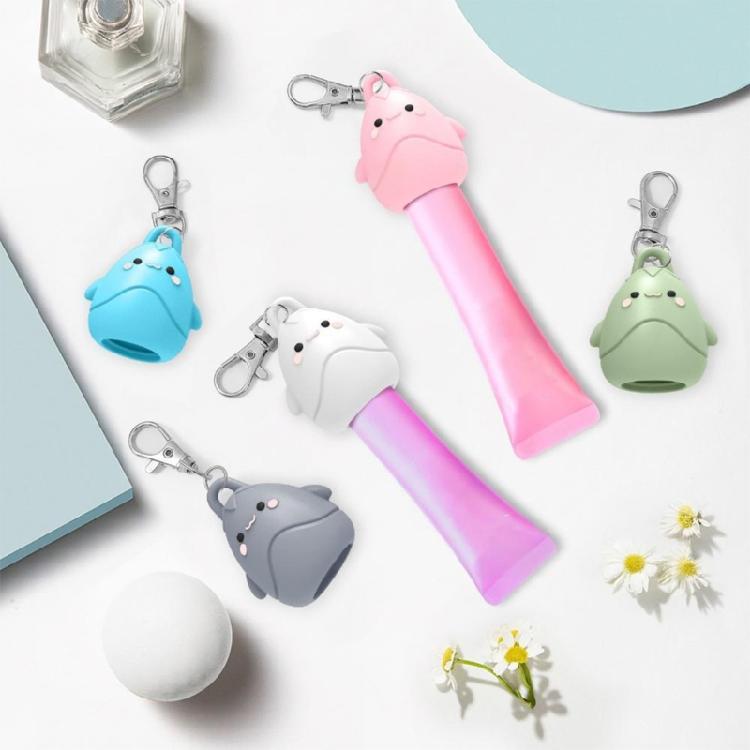 Trendy Cartoon Lip Gloss Keychain Accessory Sturdy Silicone Cover For Cosmetic Organization And Style Expression