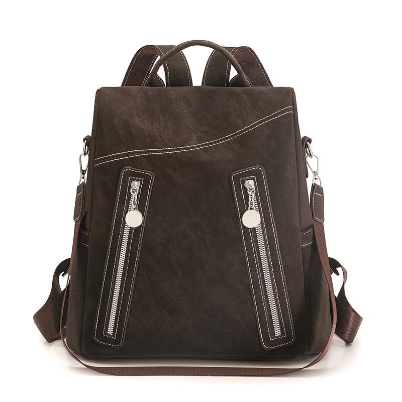 Luxury Leather Women Backpack Anti-theft Daily Travel Bag Backpack for Teenager Girl School Rucksack Large Capacity Shoulder Sac