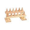 Compact Wooden Finger Ring Display Stand Sturdy Multi-slot Jewelry Holder for Vendor Events Home Vanity Jewelry Organization