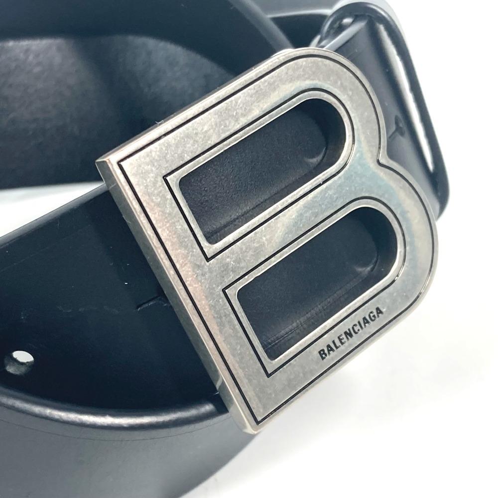 BALENCIAGA 655956 B Buckle Accessories belt Leather Black