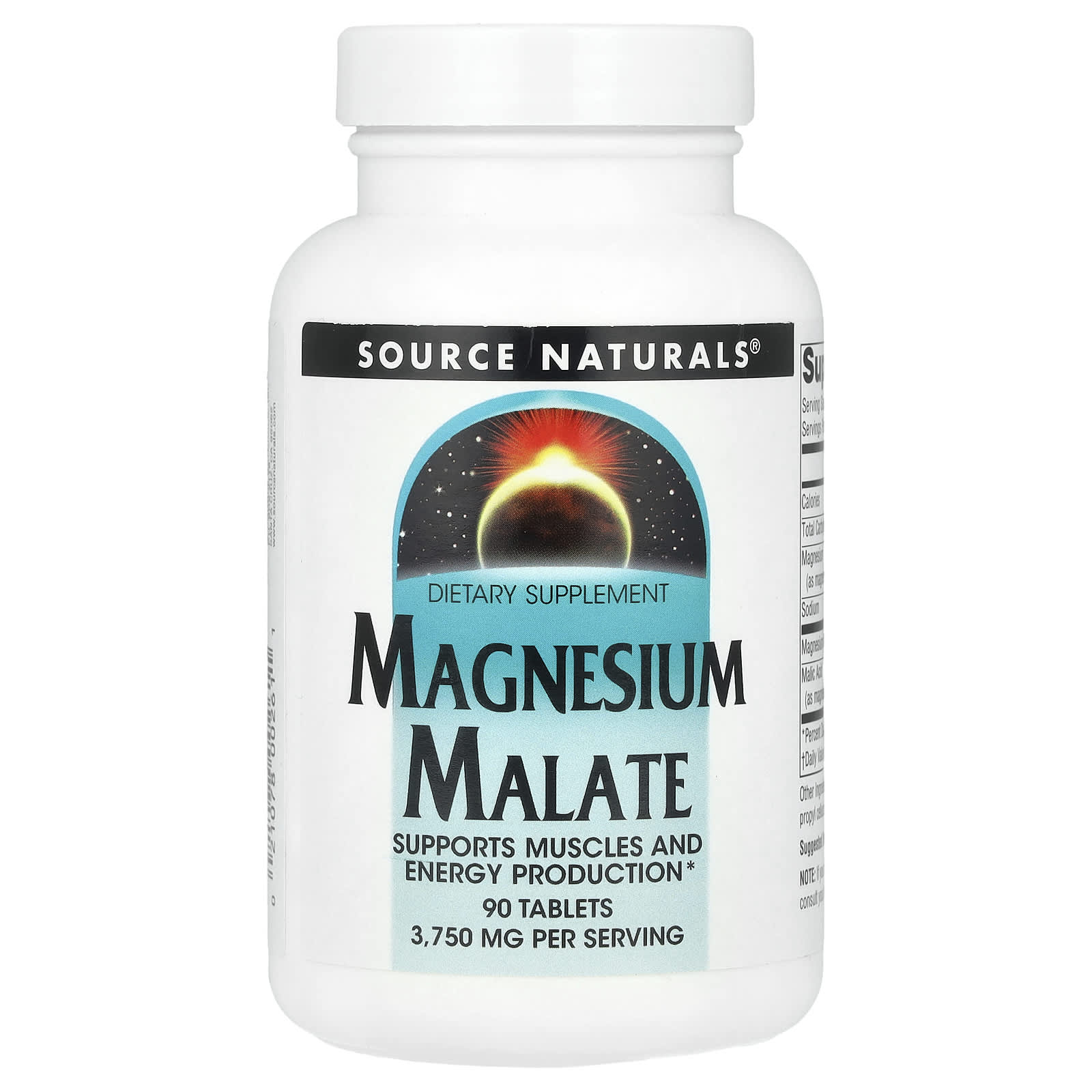 

Source Naturals, Magnesium Malate, 3,750 mg, 90 Tablets (1,250 mg per tablet)