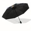 Solar System, Planets Automatic folding umbrella  simple eight rib design, bright color pattern, durable iron frame, ideal for travel and ou