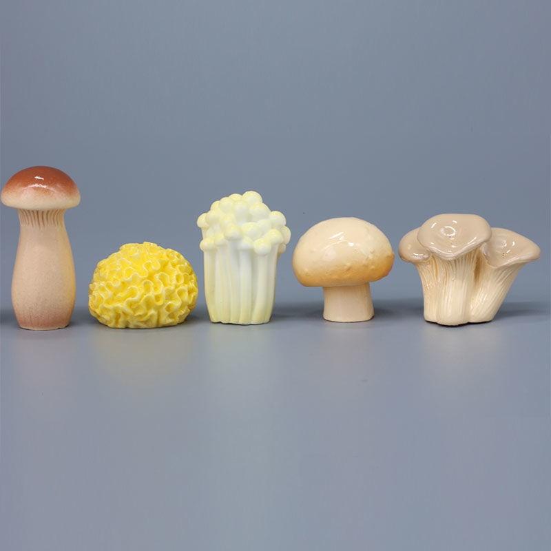 8Pcs Resin Micro Landscape Fairy Garden Decoration Cute Mini Mushrooms Desk Ornament Colorful Desktop Model For Indoor Outdoor