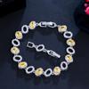 Popular Jewelry Accessories Color Zircon Jewelry Bracelet Brass Electroplated Platinum Jewelry