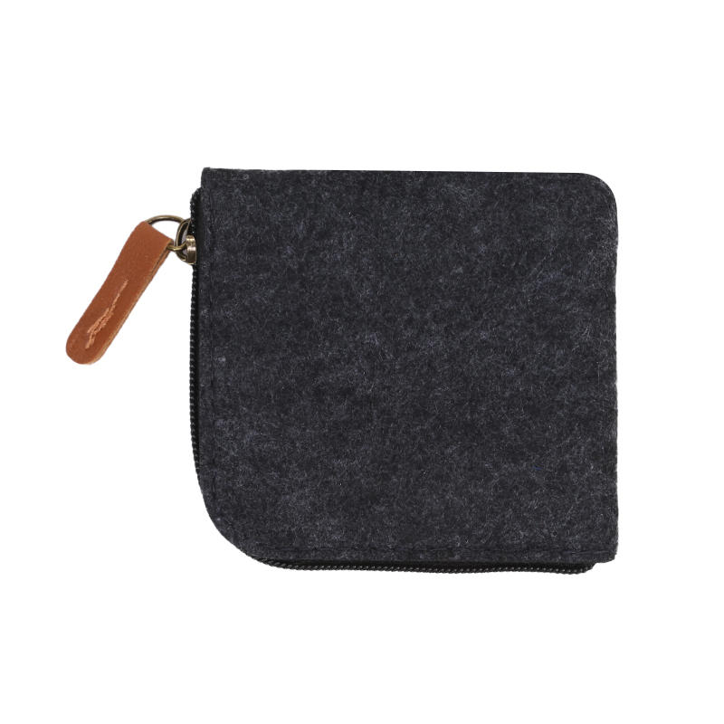 

Mini Coin Purse Wallet Women Men Change Bag Credit Card ID Holder Wallets Key Chain Mini Bag Felt Retro Bag for Men Women темно-сірий