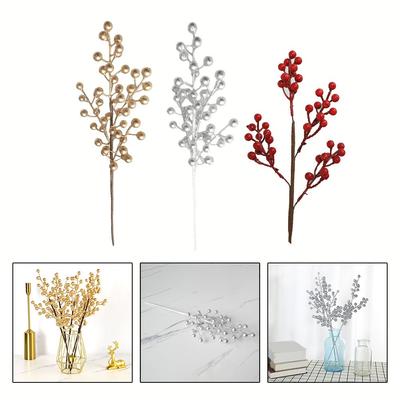 Pronged Flower Bouquet Gold And Silver Artificial Decorating