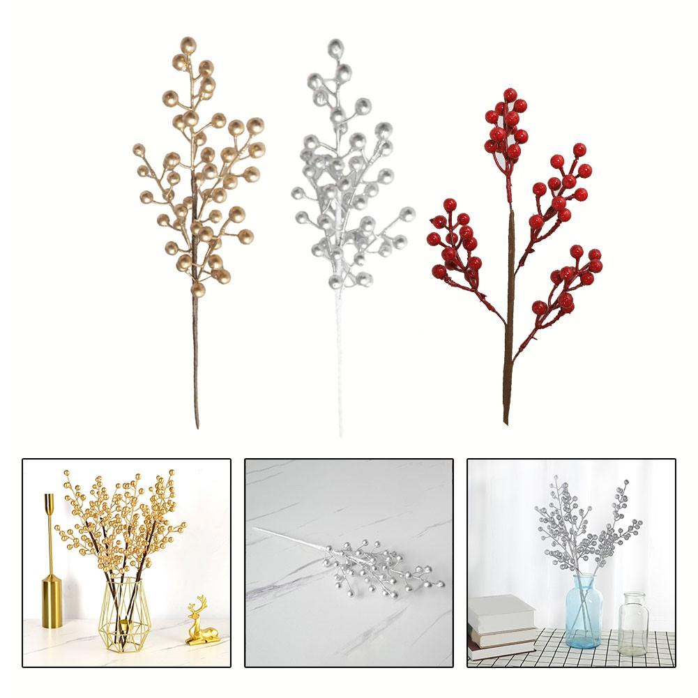 

Pronged Flower Bouquet Gold And Silver Artificial Decorating білий