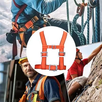 Safety Harness Rock Climbing Harness Adjustable Climbing Gear Rappelling Harness Multi-functional Lanyard Adjustable Safety Belt