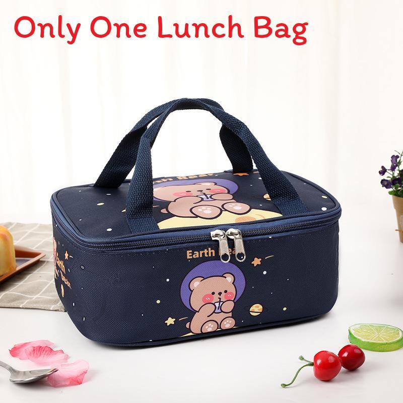 Space Bear Bento Cooler With Reusable Material For School And Travel