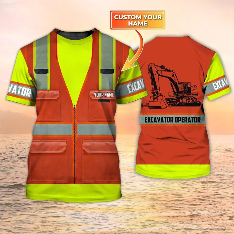 Operaio edile escavatore Lavoro macchina edile conducente escavatore Magliette venduto da Vince