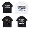 Trend High Quality 100 Cotton Loose Tshirt Meme Unisex Unisex Eat Fish Day Teach Fish Life Fun Casual Cotton Tshirt