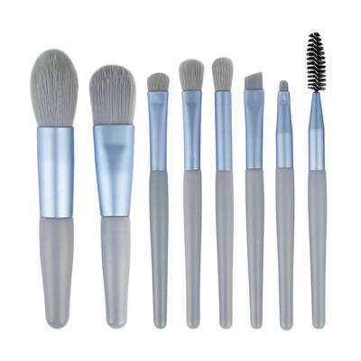 8 Pieces Makeup Brushes with Plastic Handle Waterproof Powder Foundation Make Up Eye Shadow Kit Brush Cosmetics Travel