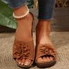 Spring and Summer New Large-size Women's Shoes, a Flower Open-toed Slippers, Women's Sandals