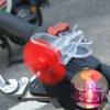 Luminous Airplane Car Ornaments Mini Motorcycle Wind Powered Rotating Glowing LED Lights Small Aircraft Decoration Accessories