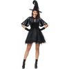 Dark Witch Costume Halloween Cosplay S-L Size Evil Outfit Themed Parties Womens Roleplay Attire
