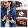 CONTACT'S New Small Wallet Men Crazy Horse Wallets Zipper Coin Purse Quality Short Male Money Bag Rifd Genuine Leather Card Wallet