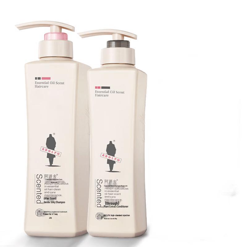 ADOLPH Essential Oil Gentle Silky Hair Care Set (680ml Shampoo + 420ml Conditioner)