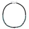 Collier Homme Fait Main Perles Pierre Naturelle Couche Unique Personnalisé Style Punk Acier Inoxydable Collier Homme