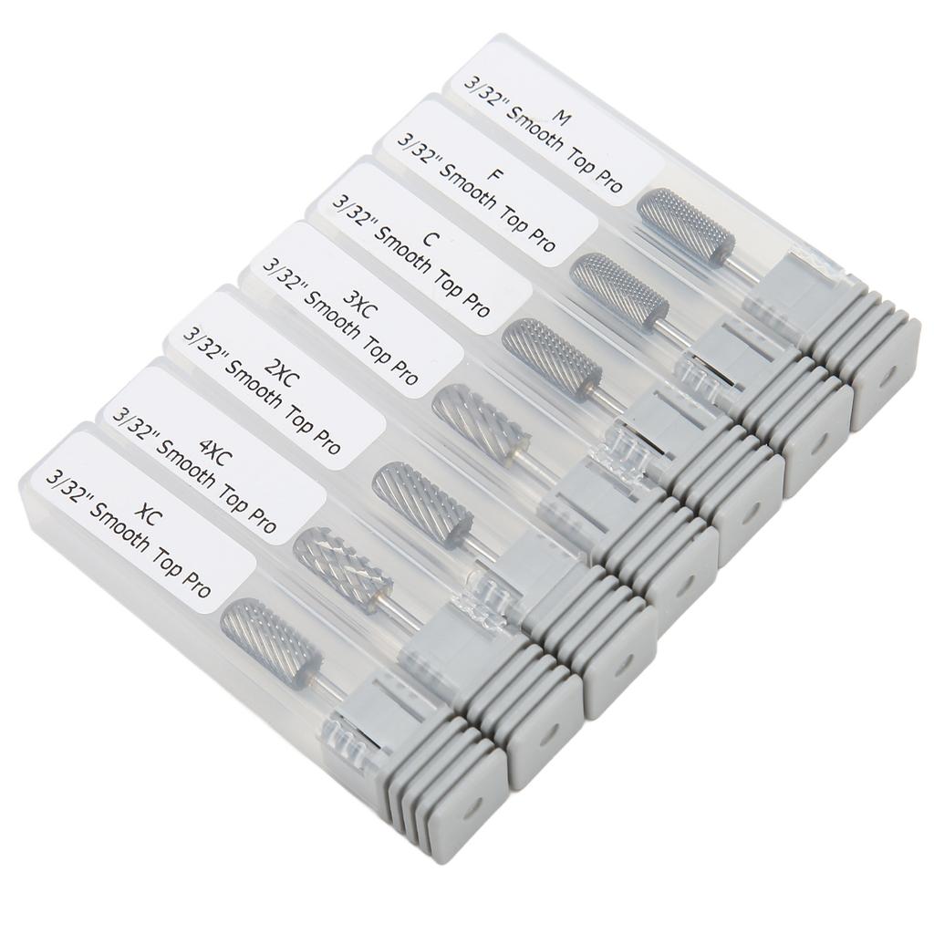 7pcs Tungsten Steel Nail Drill Bit Professional Portable Nail Artist Beginner Cuticle Remover Bits