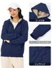KEFITEVD Thick and Hoodie with Loose Perfect for and Winter Solid Size 2XL Women's Fleece-Lined Hoodie, Warm, Zip-Up Hood, Fit, Outdoors, Camping,