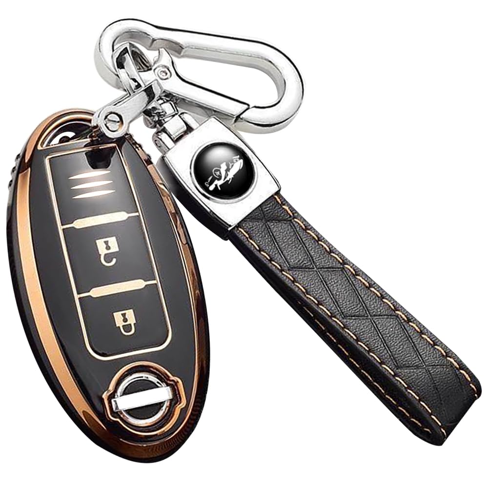 

(йошінарі) Чохол для смарт-ключа NISSAN Infiniti Тримач для ключа Days Serena X-Trail Elgrand Skyline Note чорний