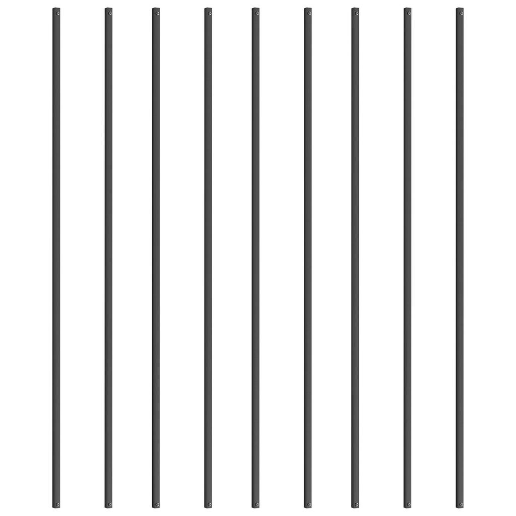Staircase Metal Balusters 11 Pack 44''x0.5'' Aluminum Spindles w/ Screws