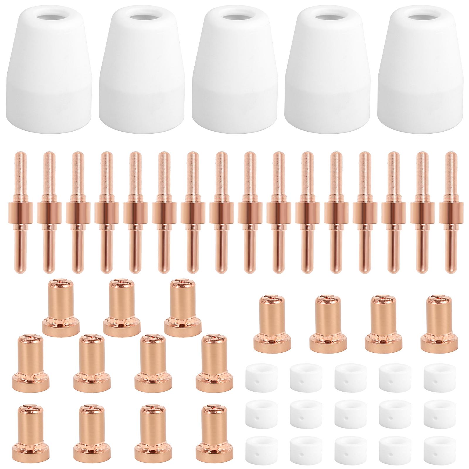 

Набор расходных материалов для плазменного резака 50 шт. для плазменной горелки PT-31 Расходные материалы для резки Расходные материалы для плазменного резака Аксессуары для плазменного резака