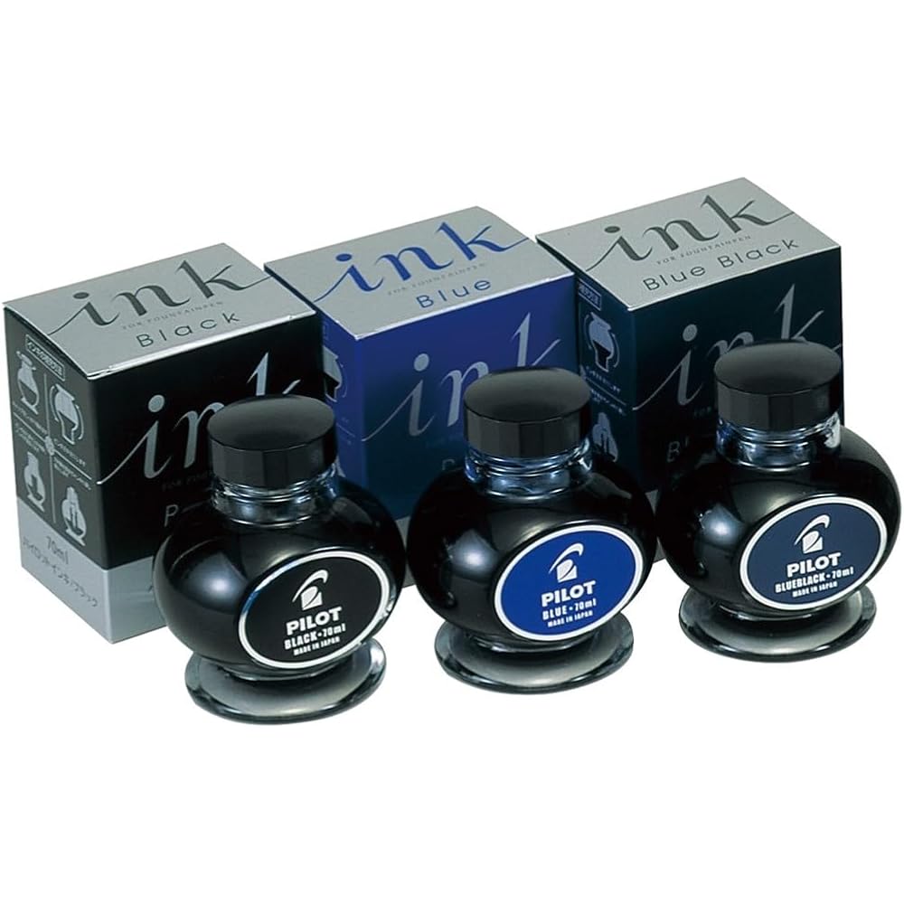 PILOT Ink General Writing Ink (Suitable for Plunger Suction Fountain Pens) Black INK70B Pilot