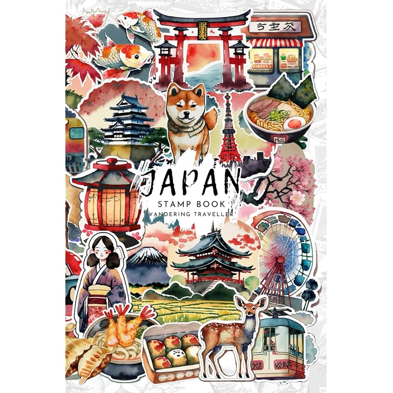 Japan Eki Stamp Travel Journal Book: Wandering Traveler - Pocket/Passport Edition