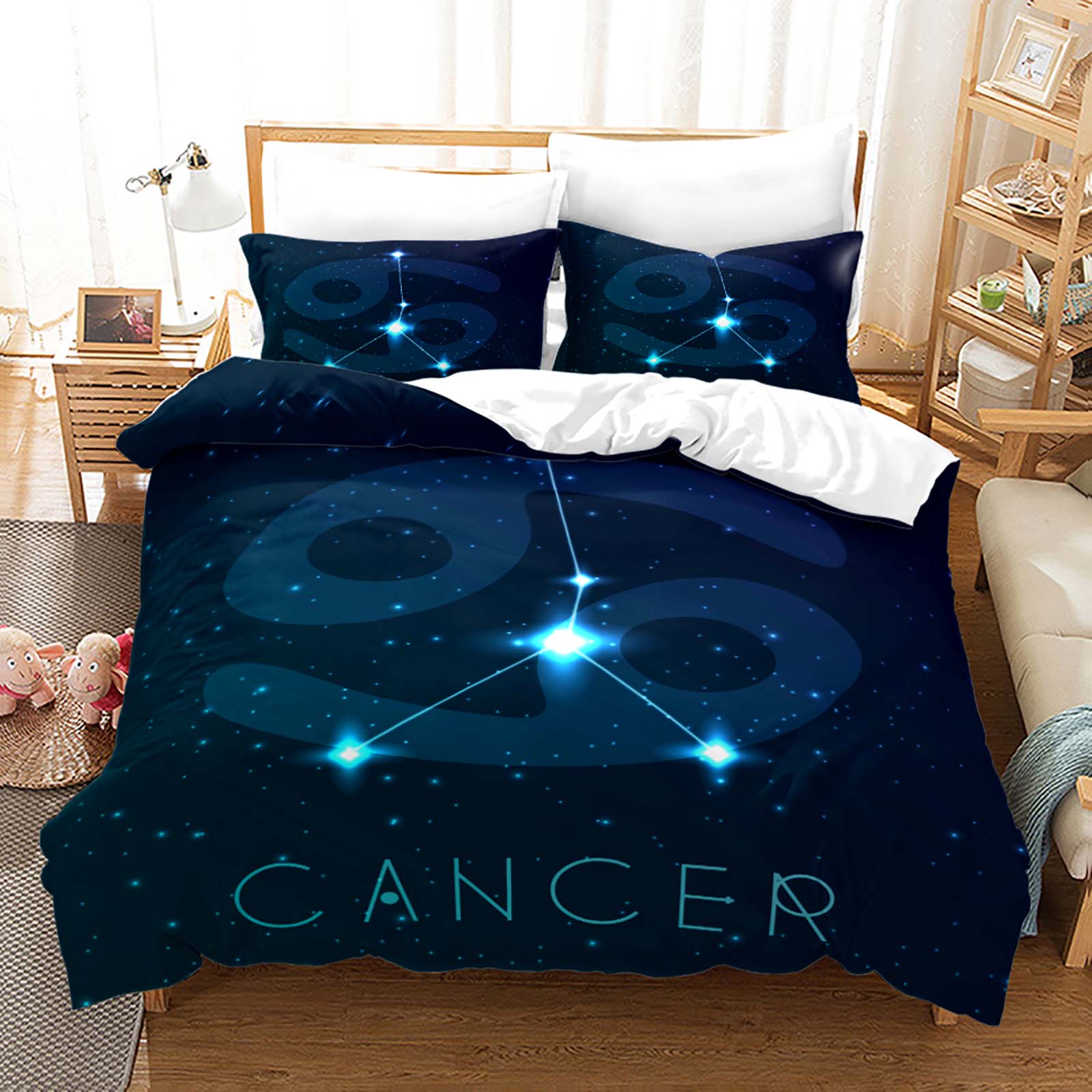 

Constellation Bedding Sets Duvet Cover Bedding Set King Queen Bed Linen With Pillowcase Bedclothes Fashion Home Textile EU single(135x200cm)
