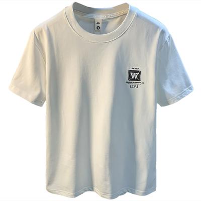 Heavyweight Men's T-shirt, Summer Thin and Versatile, American Trend Short Sleeved T-shirt, Casual Round Neck Breathable Pullover Top
