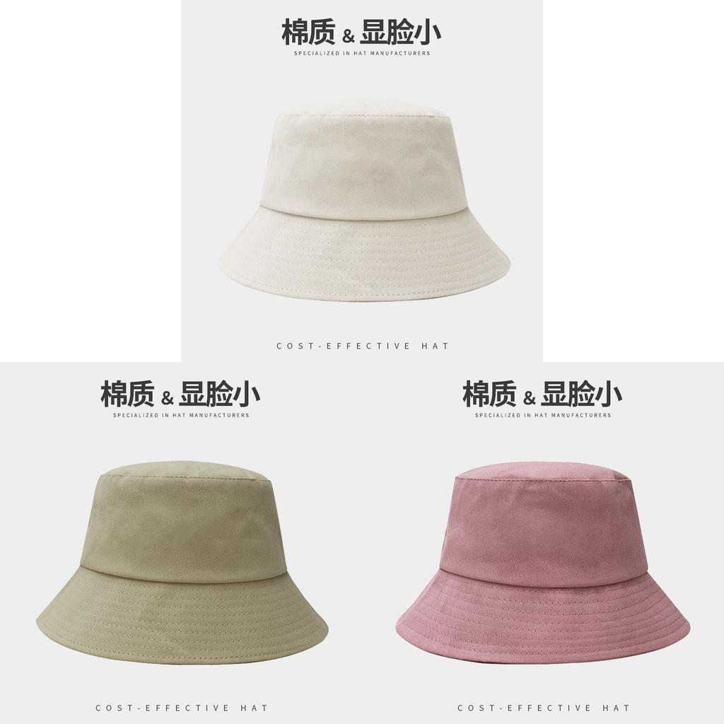 Cotton Bucket Hat Women Men Summer Sun Protection Sunshade Casual For Outdoors