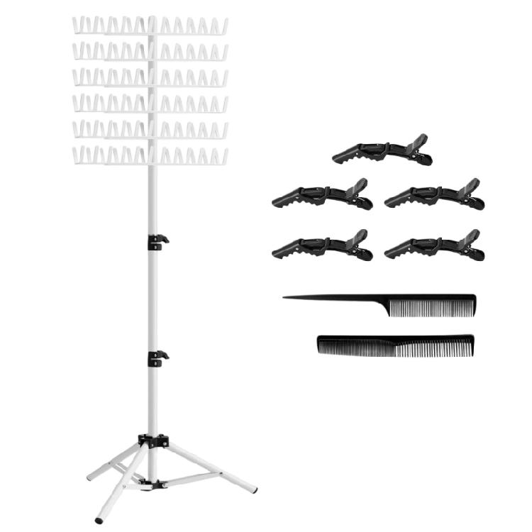 Braiding Hair Rack Hair Extension Holder Hanger,Hair Stand with Stylist Hair Braiding Tool for Hair Salon Home Traveling