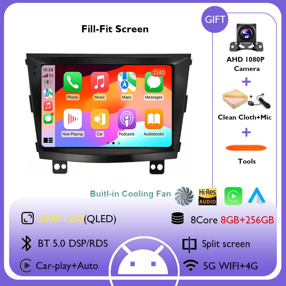 Android 14 For SsangYong Tivolan Tivoli 2014 - 2017 Car Video Multimedia QLED 4G+WIFI DSP GPS Radio Player 360 Camera Head Unit