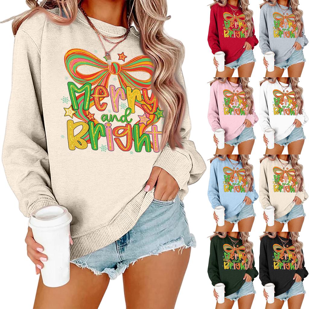 Women's Loose Comfortable Casual Fashionable Character Printing Round Neck Long Sleeved Sweatshirt