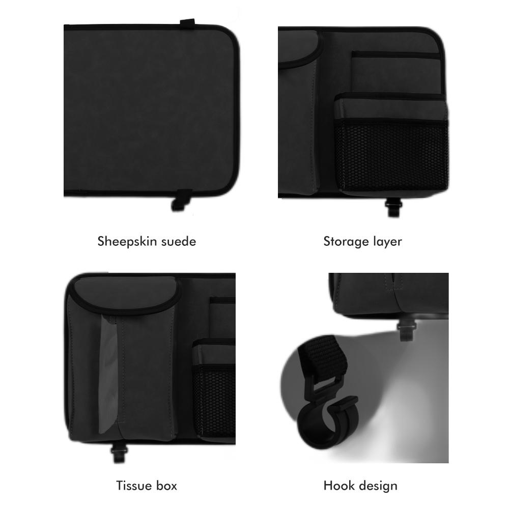 Rückbank Auto Organizer Kicker-Schutzmatten Rücksitzschutz Wildleder Auto Rücksitz Organizer Auto Reise Zubehör