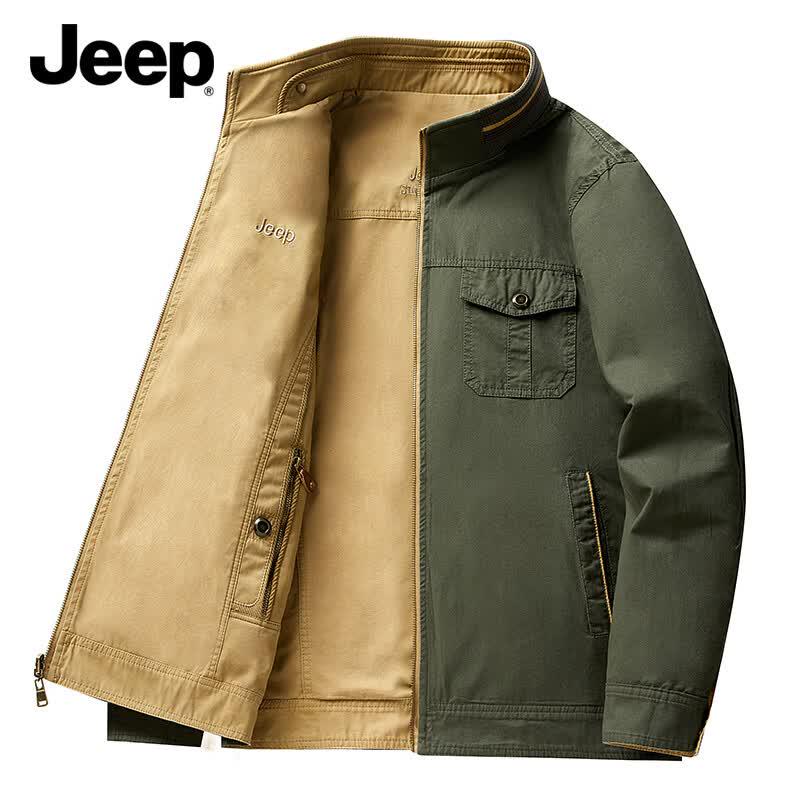 Мужская двусторонняя стираная куртка JEEP с воротником-стойкой L